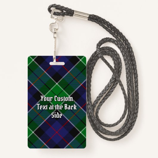 Badge Clan Leslie Crest sur la chasse Tartan (Derrière avec lanière)