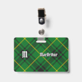 Badge Clan MacArthur Tartan (Front with Clip)