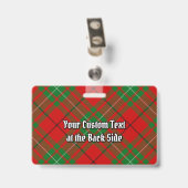 Badge Clan MacAulay Crest sur Tartan (Arrière avec clip)