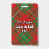 Badge Clan MacAulay Crest sur Tartan (Arrière)