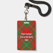 Badge Clan MacAulay Crest sur Tartan (Arrière avec lanière)