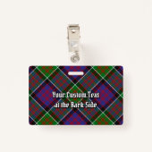 Badge Clan MacDonald de Clanranald Crest sur Tartan (Dos avec clip)