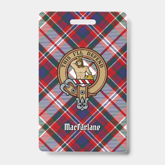 Badge Clan MacFarlane Crest sur le tatan de robe (Avant)