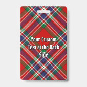 Badge Clan MacFarlane Crest sur Red Tartan (Back)