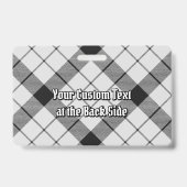 Badge Clan MacFarlane Crest sur tarte noir et blanc (Arrière)