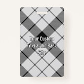 Badge Clan MacFarlane Crest sur tarte noir et blanc (Dos)