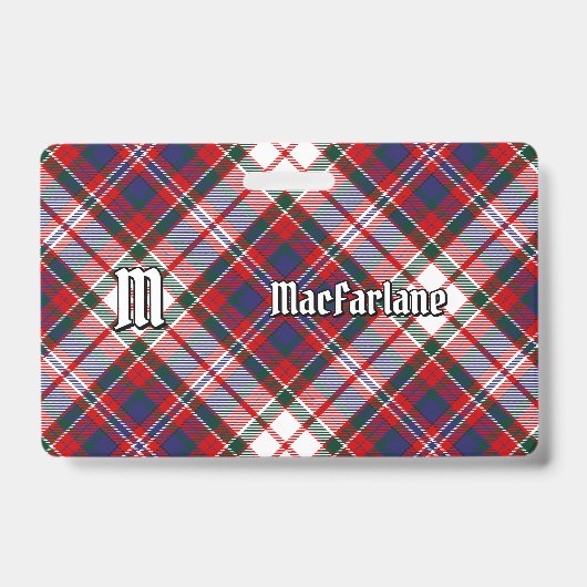Badge Clan MacFarlane robe Tartan (Avant)