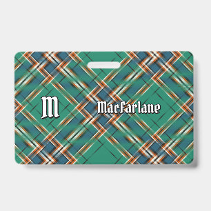 Badge Clan MacFarlane Tartan de chasse antique