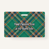 Badge Clan MacFarlane Tartan de chasse antique (Dos)