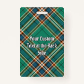 Badge Clan MacFarlane Tartan de chasse antique (Dos)