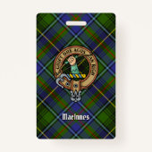 Badge Clan MacInnes Crest sur Tartan (Devant)