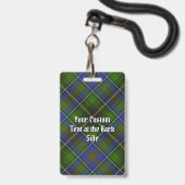 Badge Clan MacInnes Tartan (Arrière avec lanière)