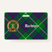 Badge Clan MacIntyre Crest sur Tartan (Devant)