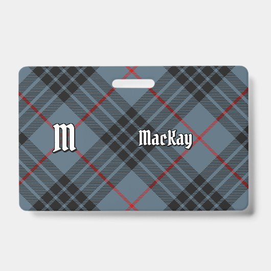 Badge Clan MacKay Blue Tartan (Avant)