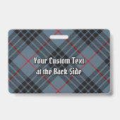 Badge Clan MacKay Crest sur Blue Tartan (Back)