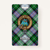Badge Clan MacKenzie Crest sur Tartan de robe (Devant)
