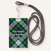 Badge Clan MacKenzie Crest sur Tartan de robe (Derrière avec lanière)