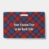 Badge Clan MacLachlan Tartan (Arrière)