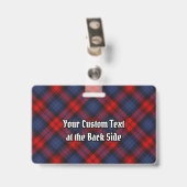 Badge Clan MacLachlan Tartan (Arrière avec clip)