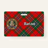 Badge Clan MacLean Crest sur Tartan (Devant)