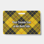 Badge Clan MacLeod de Lewis Crest sur Tartan (Dos)