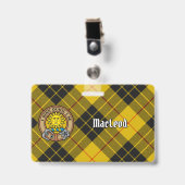 Badge Clan MacLeod de Lewis Crest sur Tartan (Face avec clip)
