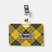 Badge Clan MacLeod de Lewis Crest sur Tartan (Dos avec clip)