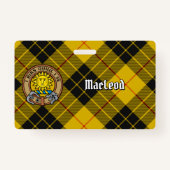 Badge Clan MacLeod de Lewis Crest sur Tartan (Devant)