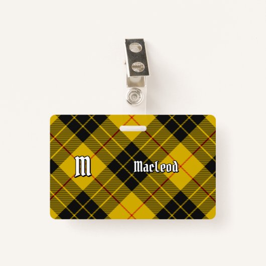 Badge Clan Macleod de Lewis Tartan (Devant avec clip)