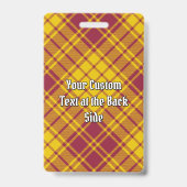 Badge Clan MacMillan robe Tartan (Arrière)