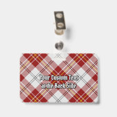 Badge Clan MacPherson Crest sur la robe rouge Tartan (Arrière avec clip)