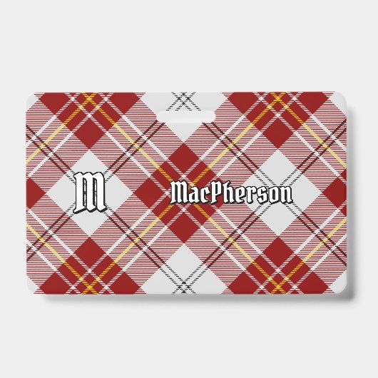 Badge Clan MacPherson robe rouge tartan (Avant)
