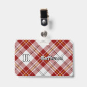 Badge Clan MacPherson robe rouge tartan (Avant avec clip)