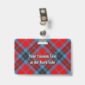Badge Clan MacTavish Crest sur Tartan (Arrière avec clip)