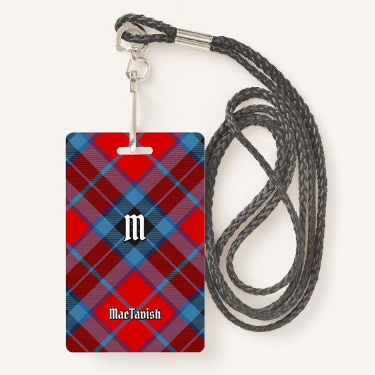 Badge Clan MacTavish Tartan (Devant avec lanière)