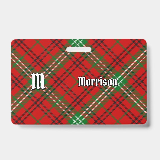 Badge Clan Morrison Tartan Rouge (Avant)