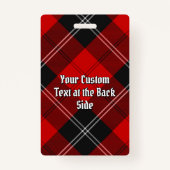 Badge Clan Ramsay Crest sur Red Tartan (Dos)