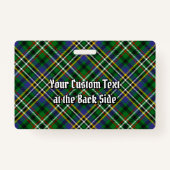 Badge Clan Scott Crest sur Green Tartan (Dos)