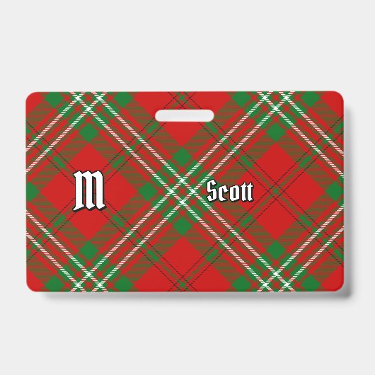 Badge Clan Scott Tartan Rouge (Avant)