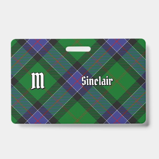 Badge Clan Sinclair Chasse Tartan (Avant)