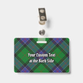 Badge Clan Sinclair Chasse Tartan (Arrière avec clip)