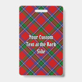 Badge Clan Sinclair Crest sur Red Tartan (Arrière)