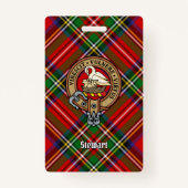Badge Clan Stewart Crest sur Royal Tartan (Devant)