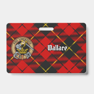 Badge Clan Wallace Crête sur Tartan
