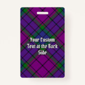 Badge Clan Wardlaw Crest sur Tartan (Dos)