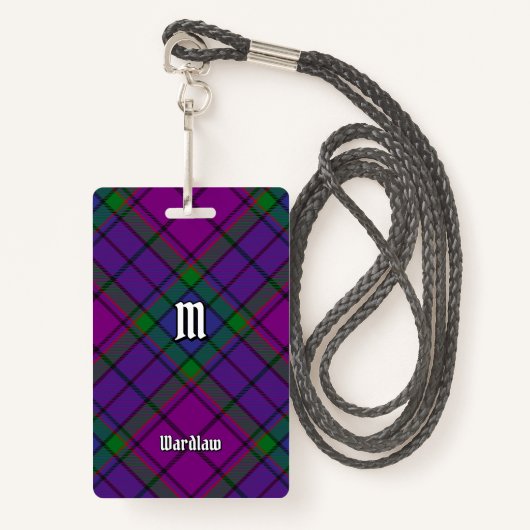 Badge Clan Wardlaw Tartan (Devant avec lanière)