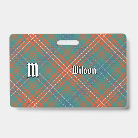 Badge Clan Wilson Ancienne Tartan (Face)