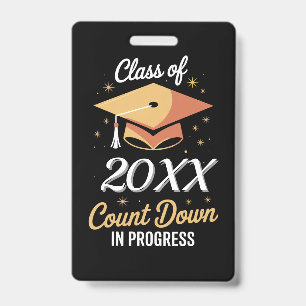 Badge Classe de 2026 compte à rebours en cours Personnal