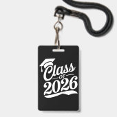 Badge Classe De Diplômés De 2026 Fier (Avant avec lanière)