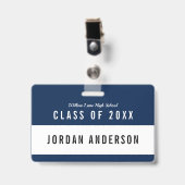 Badge Classe de réunion des anciens élèves de l'école de (Avant avec clip)